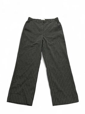 Abercrombie & Fitch Charcoal Pinstripe Wide-Leg Pants